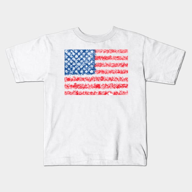 usa flag Kids T-Shirt by BekimART